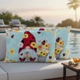 thumbnail image 4 of Aqua Gnomes Daisy Outdoor Waterproof Pillow Covers, Pastoral Country Garden Floral Decorative Rectangle Throw Pillowcase Sofa Cushion Sham for Patio/Couch/Chair, 20"x12" 2 Pack, 4 of 8