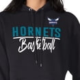 thumbnail image 3 of Women's G-III 4Her by Carl Banks Black Charlotte Hornets Graphics Fleece Pullover Hoodie, 3 of 3