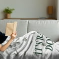 thumbnail image 3 of Money Soft Flannel Fleece Blanket, It's Raining Dollars Typography with Spreading Money Richness and Wealth Themes, Cozy Plush for Indoor and Outdoor Use, 60" x 80", Dark Green White, by Ambesonne, 3 of 5