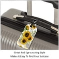 thumbnail image 3 of Square 2Pack PU Leather Sunflower Cruise Luggage Tag with Privacy Cover and Name ID Tag for Travel Handbags Backpacks Luggage Tags, 3 of 6