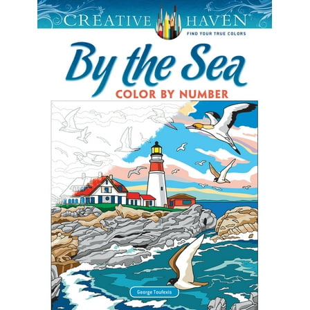 Adult Coloring Books: Sea Life Creative Haven by the Sea Color by Number, (Paperback)