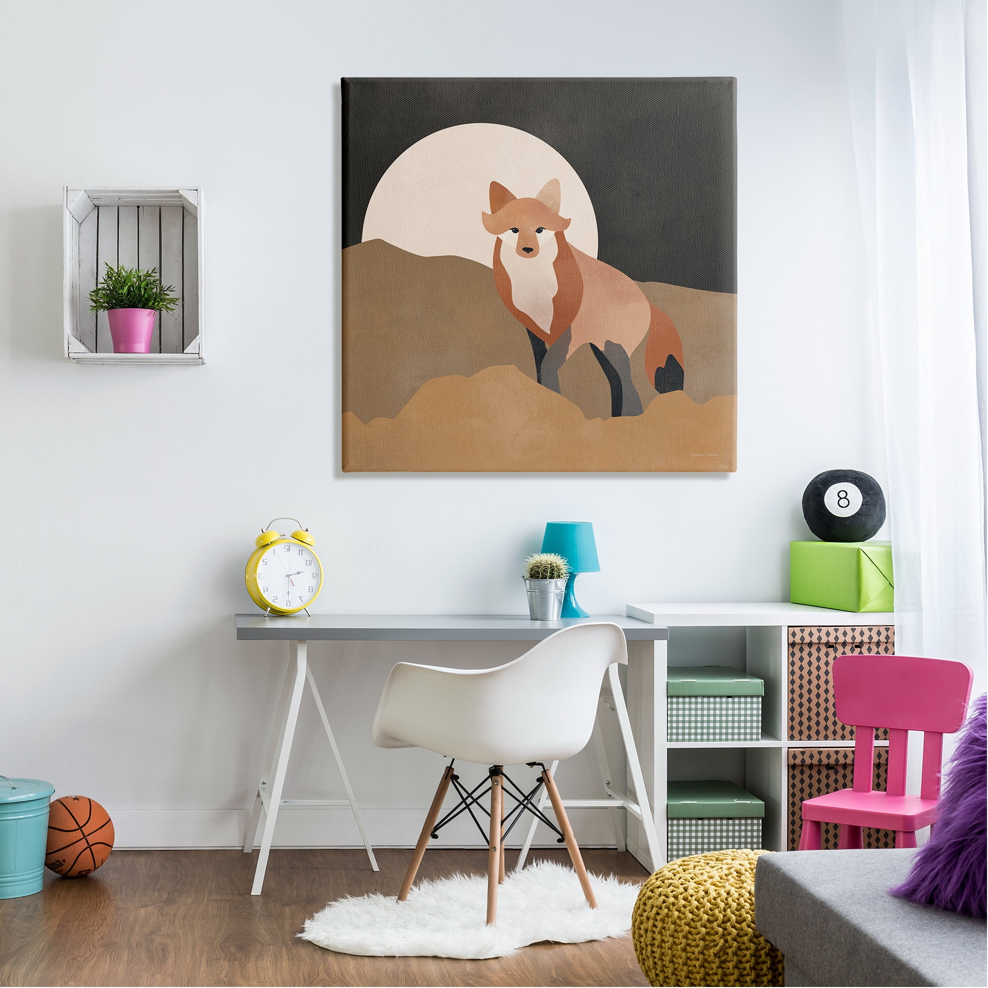 Stupell Industries Fox Nature Portrait Animals & Insects Painting Gallery Wrapped Canvas Art Print Wall Art, 36 x 36