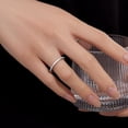 thumbnail image 5 of Gold Wedding Band Rings for Women, Non Tarnish Cubic Zirconia Eternity Promise Engagement Rings for Her, Silver Stackable Thumb Pinky Band Size 4/5/6/7/8/9/10/11, 5 of 5