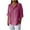 Hot Pink B, variant on Summer Akafmk 3/4 Sleeve Shirts for Women,Summer Womens Button Up Top,Solid Color V-neck Three Quarter Sleeve Loose Cotton and Linen Top with Decorative Buttons