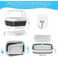 thumbnail image 7 of LC-dolida Bath Toy Storage Organizer, Foldable Bathtub Toy Holder Storage with Removable Base for Draining Drying, Bathroom Shower Toy Holder Baby Bath Toy Basket for Easy Storage (Black), 7 of 7