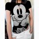 thumbnail image 3 of Camiseta básica de manga corta para mujer Camiseta con estampado de flores de Mickey Mouse de Disney Camiseta de moda coreana para mujer Top ajustado con cuello redondo, 3 of 5