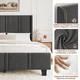 thumbnail image 5 of Cama Base King Cabecera Alta Acolchada Estructura De Madera, 5 of 7