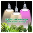 thumbnail image 3 of E27 18W Full Spectrum LED Grow Light Sunlike Phytolamp Bulb For Plants Flower Greenhouse Tent Hydroponic ,Higher Efficiency, 3 of 8