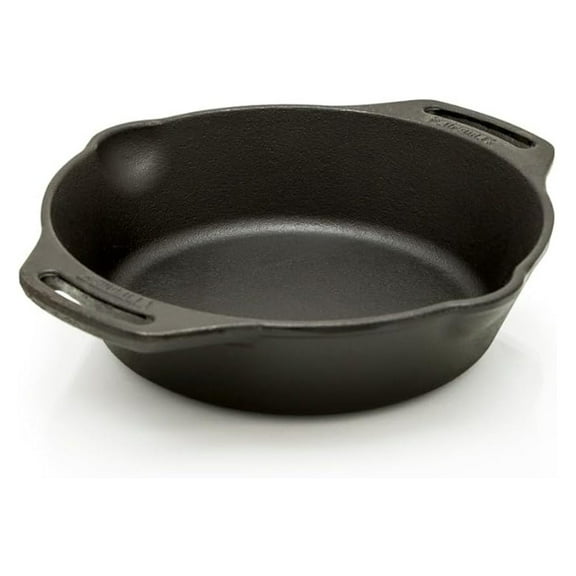 Cast Iron Skillet 8 Inch - Camping Cookware with Two Handles - Pre-Seasoned Fire Pan for Induction, Gas, Ceramic & Campfires - Outdoor & Indoor Use