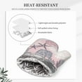 thumbnail image 4 of Nautical Coastal Oven Mitts and Pot Holders Set, 4pcs Silicone Starfish Seashell Coral Beach Themed Oven Glove for Kitchen Heat Resistant Oven Mitts, 4 of 10