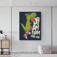 thumbnail image 6 of Susaid Dinosaur Basketball Player Pattern Vertical Canvas Wall Decor 12x16in - Waterproof with Wood Frame & Damage-Free Hanging Kit, 6 of 8