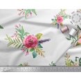 thumbnail image 2 of Soimoi polyester Crepe Fabric Leaves & Anemone Flower Decor Fabric Printed Yard 42 Inch Wide, 2 of 3
