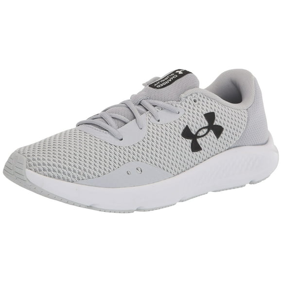 Under Armour Women's Charged Pursuit 3 Running Shoe, Halo Gray (101)/Black, 6.5