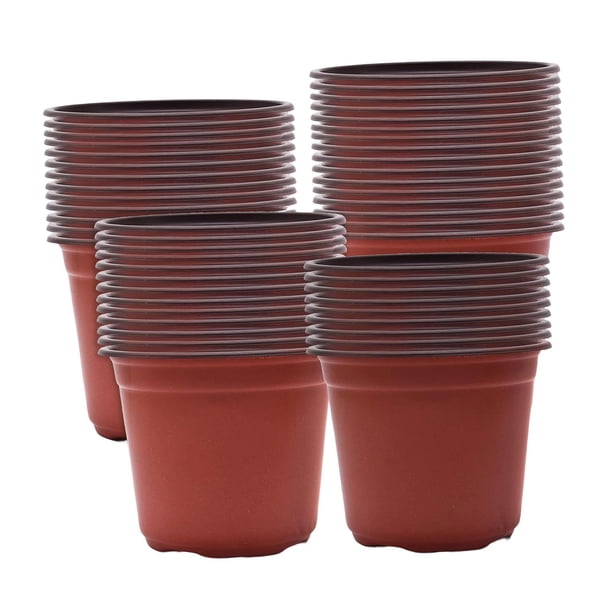 100 macetas pequeñas para vivero, para balcón, sala de estar y patio. 10 centímetros