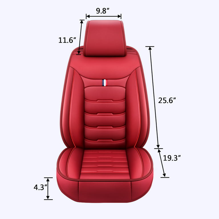 OTOEZ Universal Car Seat Cover Full Set PU Leather 5 Seats Front Rear Seat  Cushion 