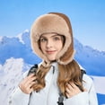 thumbnail image 2 of Lovskoo Womens Faux Fur Hats Winter Hat with Ear Flaps Ski Snow Skull Cap Fluffy B-Coffee, 2 of 5