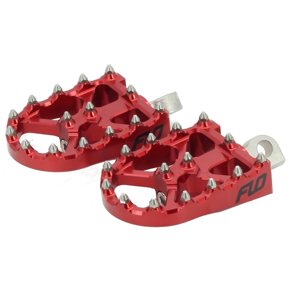 BMX Style Foot Pegs Red