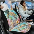 thumbnail image 2 of Uorisanigo Car Seat Cover Front Seats Only Full Set of 2, Flurry Hawaiian Turtle Highback Front Seat Covers for Cars Universal Auto Interior Accessories Fit for Most Cars, 2 of 7