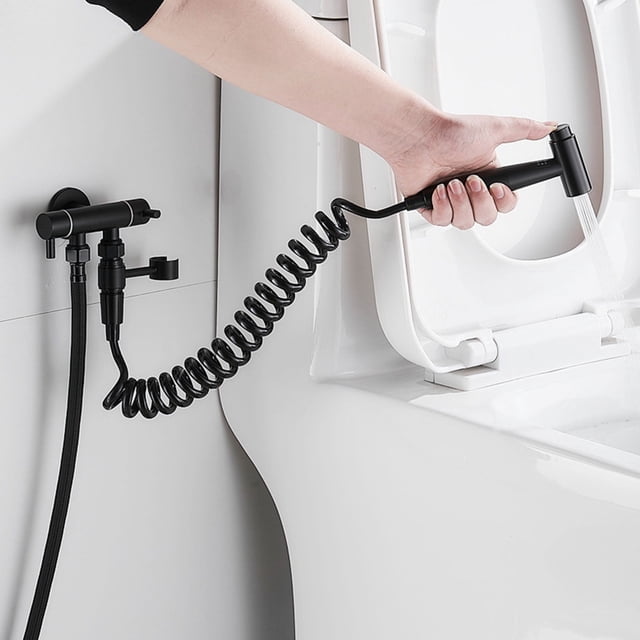 Hand Held Bidet Attachment For Toilet – 5 Ft. Hose Handheld Bidet Sprayer For Toilet – Toilet Bidet Sprayer For Intimates Care– Bathroom Accessories, Czzoypi Under $5! Hand Held Bidet