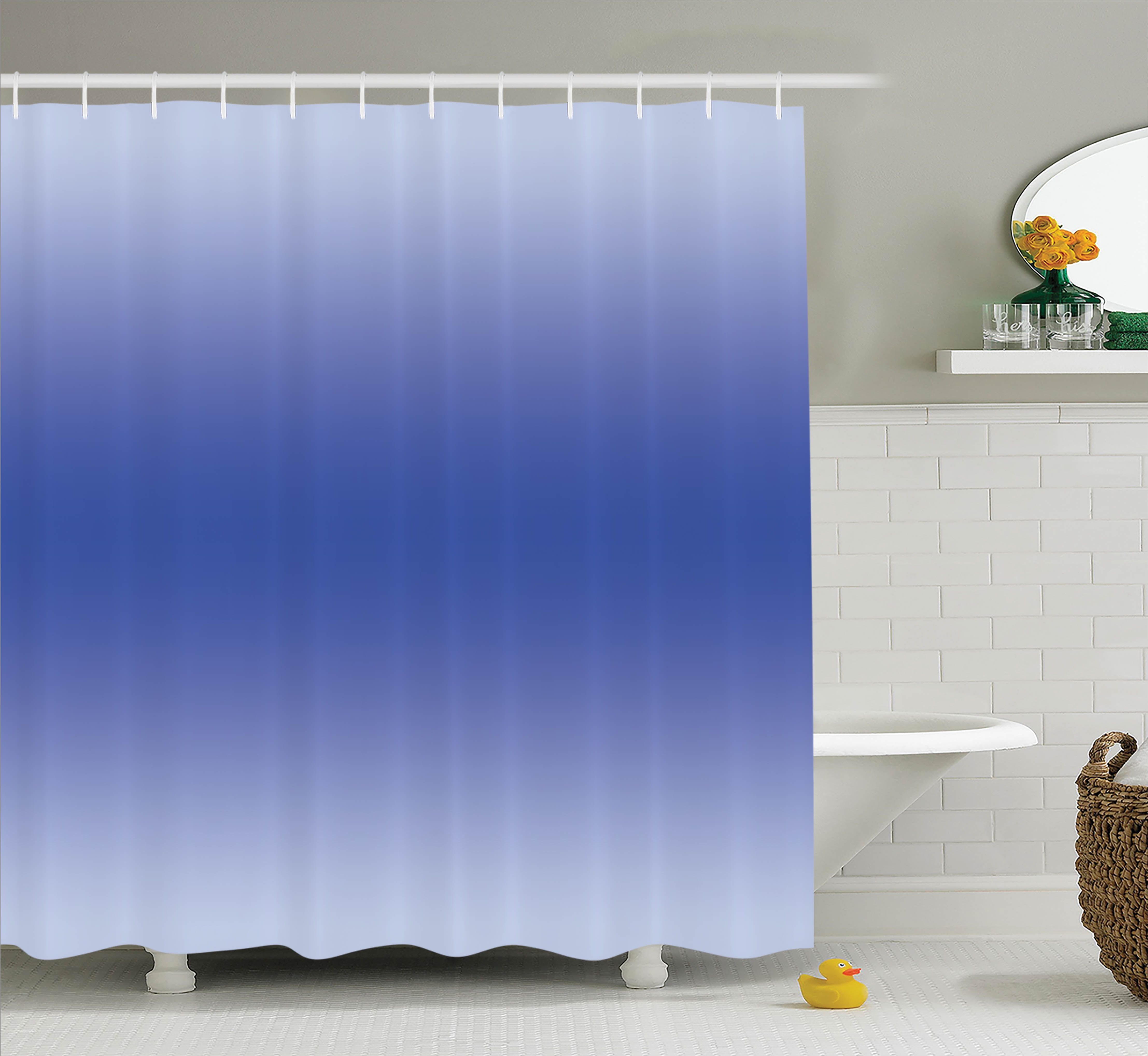 Ombre Shower Curtain, Clear Skies on a Summer Day Inspired Themed Sky