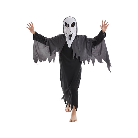 BOOMNY Halloween Toddler Boys Ghost Dress Up Funny Ghost Face Clothes Sets Hallowmas Stage Performance Outfits for Kids