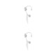 thumbnail image 2 of Sonducket Clip de oreja para mujer, reemplazo de borla de Color sólido, diamantes de imitación decorativos para niñas, pendientes de boda para Plata Derecha 2Conjunto, 2 of 6