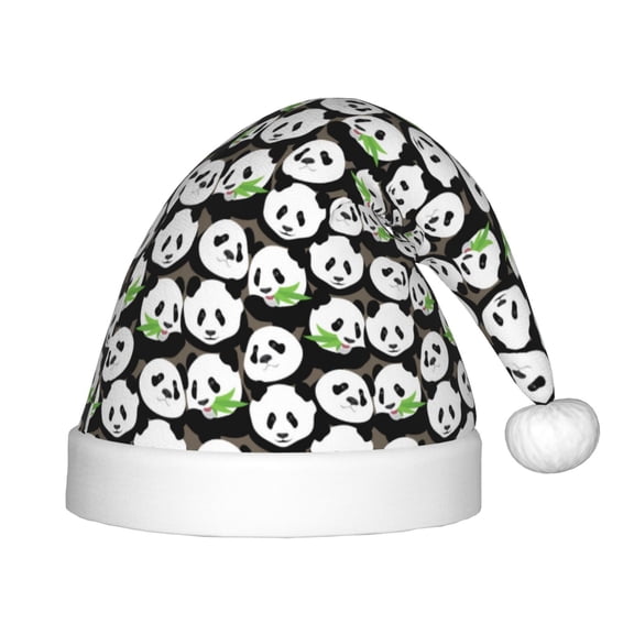 Rateoe Panda Bear Santa Hat Confortable Christmas Hat for Christmas Party Favors Fit for Kids