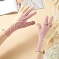 thumbnail image 4 of 1 par de guantes cálidos de punto para mujer con costuras de colores para otoño e invierno, guantes de lana antifrío con pantalla táctil y dedos abiertos 720, 4 of 5
