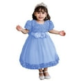thumbnail image 2 of Zwiiyzr 6M-5T First Communion Dress Flower Girl Dress Elegant Lace Satin A-Line Bridesmaid Princess Dress for Wedding Party Sky Blue, 2 of 7