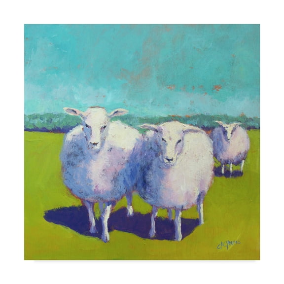 Sheep Pals I' Canvas Art by Carol Young