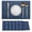 Dark Blue, variant on Lnrkai Placemats Set of 6, Wipeable Washable PVC Vinyl Kitchen Table Placemat, Modern Place Mats for Indoor/Outdoor Dining, Grey, 12"x17"