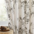 thumbnail image 2 of Floral Linen Curtains, French Country Vanilla Printed Pattern Drapes, Farmhouse Vintage Light Filtering Privacy Semi Sheer Window Curtains for Living Room Bedroom, 2 Panels, 52×84 Inches, 2 of 8
