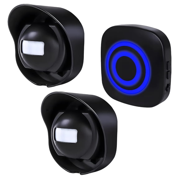 GJX Driveway Alarm,656 Ft Long Range Wireless Driveway Alarm,Outside Weatherproof Motion Sensor Alarm with 2 Receiver and 1 Sensor,Property Protection Alarm System for Home Security