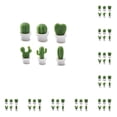 thumbnail image 1 of Wosthever 6 piezas refrigerador mensaje pegatina suculenta cactus decorativo notas tablero titular decoración portátil accesorio blanco Blanco 10piezas, 1 of 6