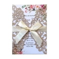 thumbnail image 1 of Tarjeta de invitación de boda cortada con láser de papel brillante, tarjetas de felicitación personalizadas, decoración de fiesta de cumpleaños de Navidad, 1 pieza, 1 of 4