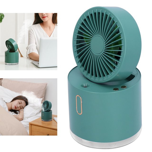 USB Rechargeable Fan, Table Misting Fan Flexible Adjustment Of Wind Direction Keep The Air Humidity 300ML Large Water Tank for Home/Office/School
