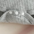 thumbnail image 6 of Wxirdiow Baby Sweatsuit Baby Girl Outfit Animal Print Long Sleeve Romper with Pants Bow Headband Infant Grey Size,3-6 Months, 6 of 9
