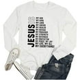 thumbnail image 3 of Women's Sweatshirts 2025 Jesus Sweatshirt Christian Sweatshirts Long Sleeve Crewneck Pullover Top Sweatshirt for Women, 3 of 4
