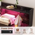 thumbnail image 5 of Homieasy Washer and Dryer Countertop, 2-Tier Laundry Countertop Cover with LED Lights and Power Strip, Large Space Laundry Topper with Shelf for Laundry Room Organization, Black Marble, 5 of 7