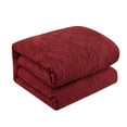 thumbnail image 3 of Chic Home Mya 7-Piece Floral Embossed Comforter Set, Twin, Red, 3 of 9