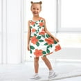 thumbnail image 7 of Girls Dress Hibiscus Flowers and Leaves Sleeveless Dress for Girls Hem A-Line Casual Sundress, 7 of 7