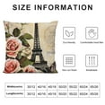 thumbnail image 5 of GOSMITH Vintage French Paris Eiffel Tower with Rose Flowers Decorative Throw Pillow Cover  Pillow Case Cushion Cover for Sofa Bed Pillowcase (Paris Flower), 5 of 5