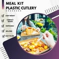 thumbnail image 4 of Green Direct Medium Weight Wrapped Plastic Cutlery Set with Napkin, Fork, Spoon, Knife, Salt, Pepper, White 100 Pack Plastic Cutlery Meal Kit for On-the-Go Meals, Picnics, and Events, 4 of 5
