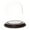 Dark Mahogany Veneer Base, variant on Plymor 3" x 4" Glass Display Dome Cloche (no Base)