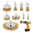 thumbnail image 1 of 12Pcs wih Box Wire Wheel Brush 6mm Shank Brass Coated Wire Brush Set for Removal Rust Corrosion Metal Polishing Wheel Tools12pcsChina He Qiyong unisex, 1 of 1