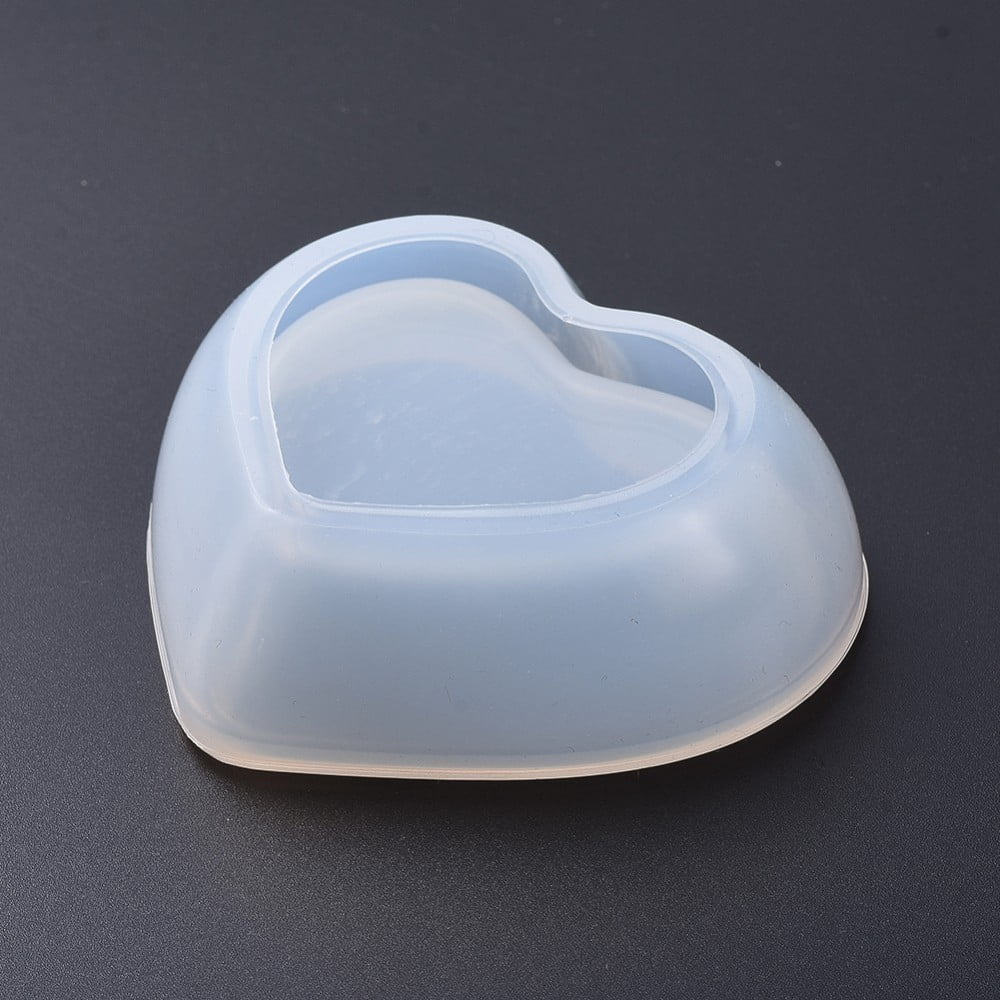 10 pc Silicone Molds Resin Casting Molds For UV Resin Epoxy Resin Jewelry Making Heart White 71x83x25mm