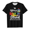 thumbnail image 4 of Shirts for Girls Print Back to School Shirt School Tee Kindergarten Shirts for Girls Kids T Shirt Children Z0G-Black, 140, 4 of 4