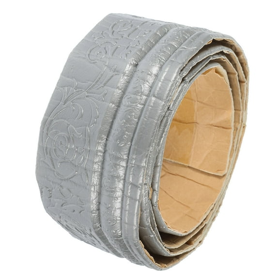 KALLORY Silver Molding Trim Self Adhesive Moulding 1Pack For Home Decoration 90.6x3.9x0.2in