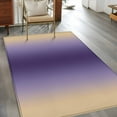 thumbnail image 4 of Dark Purple Khaki Ombre 2.7x5 Area Rugs, Modern Abstract Art Gradient Non-Skid Rubber Backing Large Rectangle Rugs - Living Room Bedroom Home Office, Indoor Floor Mat Carpets Washable Rug, 4 of 9