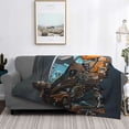 thumbnail image 2 of Naloa Steampunk Mechanical Butterfly Flannel Fleece Throw Blanket for Bed Couch, Thick Blanket - All Seasons Suitable for Women, Men and Kids-60"x50", 2 of 6